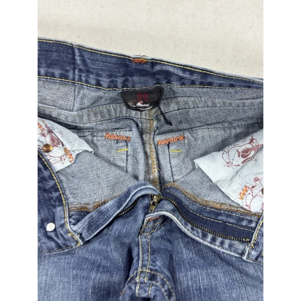 Y2K True Religion Joey SuperT Woman's 30/33 Jean Distressed/Missing Back Buttons